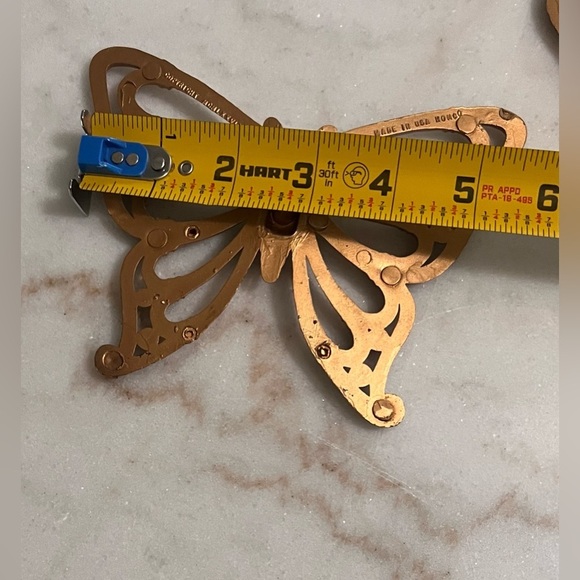 VTG MCM HOMCO 1970s Butterflies Set of 3 Faux Wood Wall Decor Kitchen Porch - Picture 8 of 8